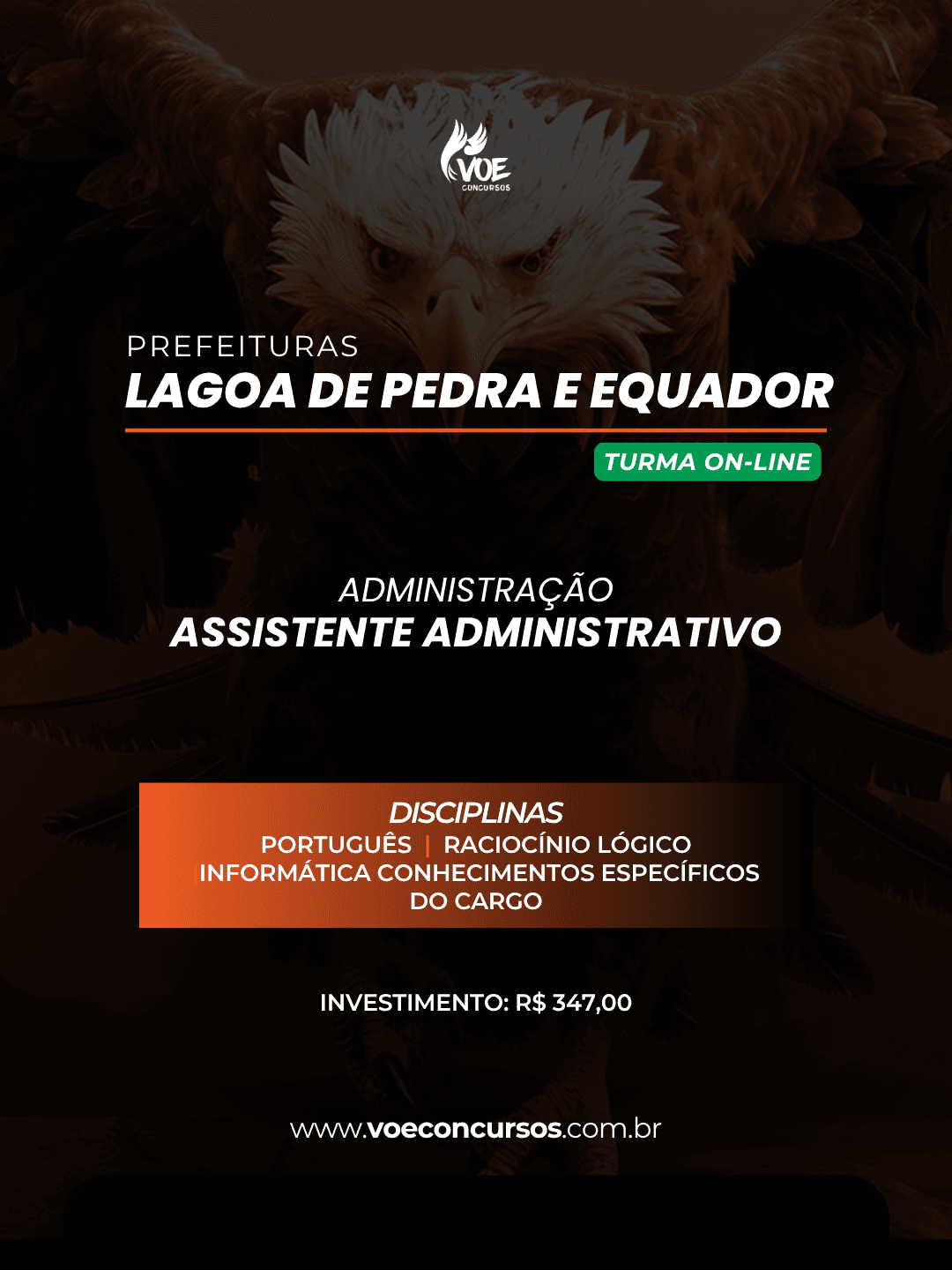 Lagoa de Pedras e Equador: Assistente Administrativo